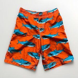 Children's Place Boys Shark Swim Trunks With Lining XL 14